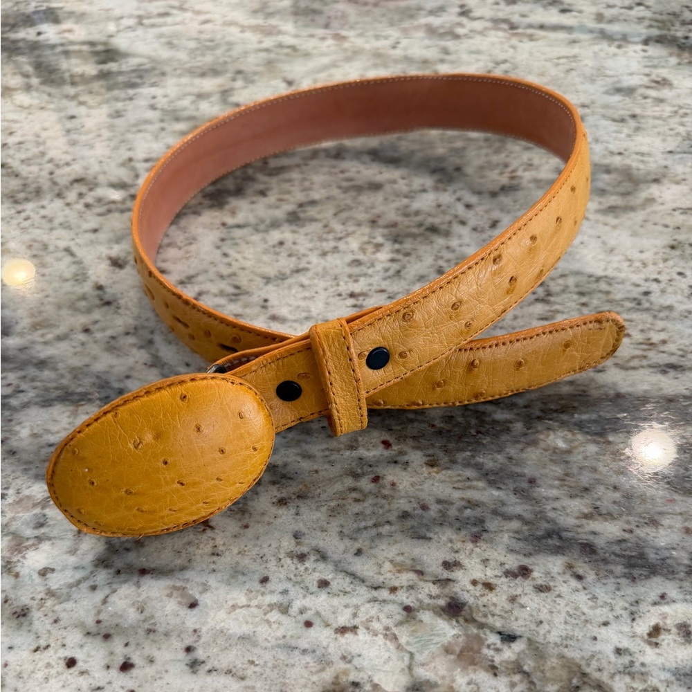 Vintage El General Ostrich Skin Belt Size 26